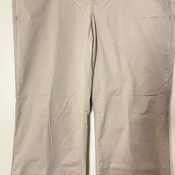 Lane Bryant Womens Pants Brown Straight Wide Leg Cotton 18 Long Career Trouser - Picture 8 of 17